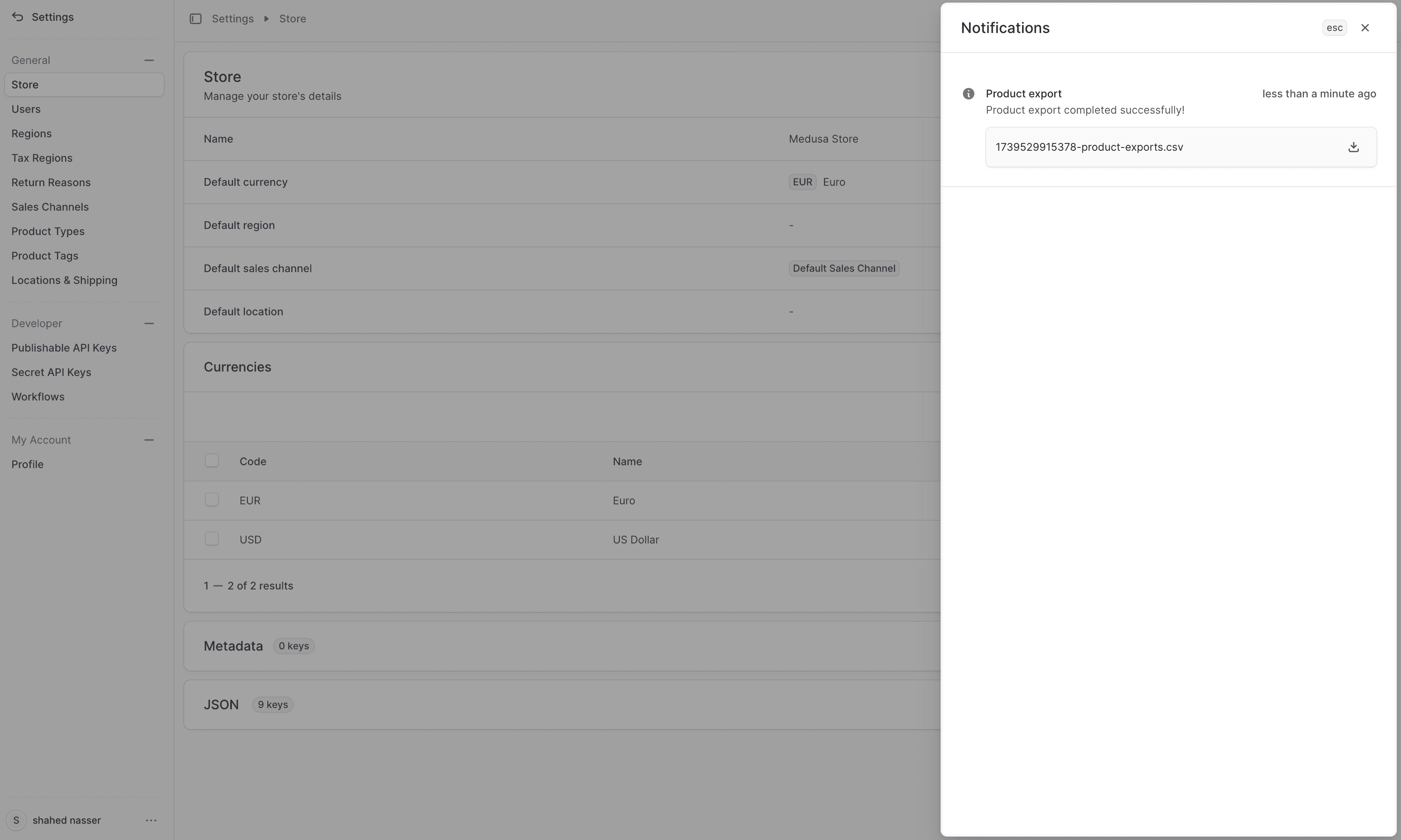 Notifications Window