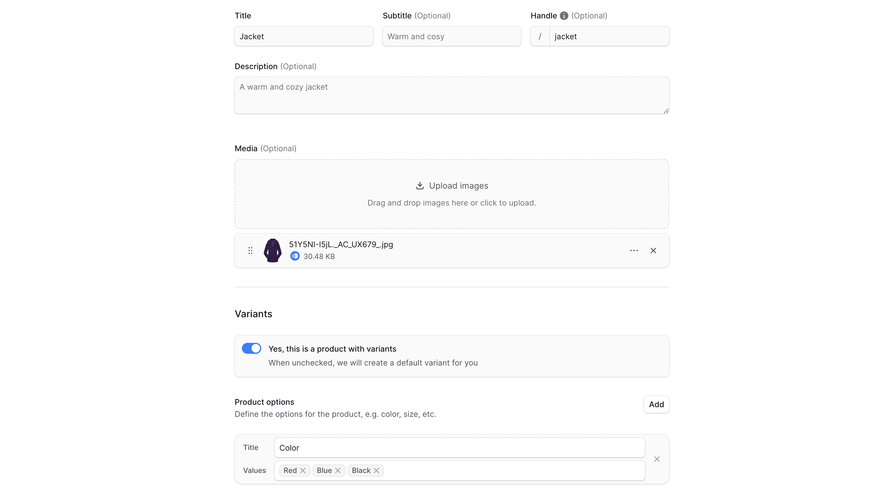 创建产品第一步